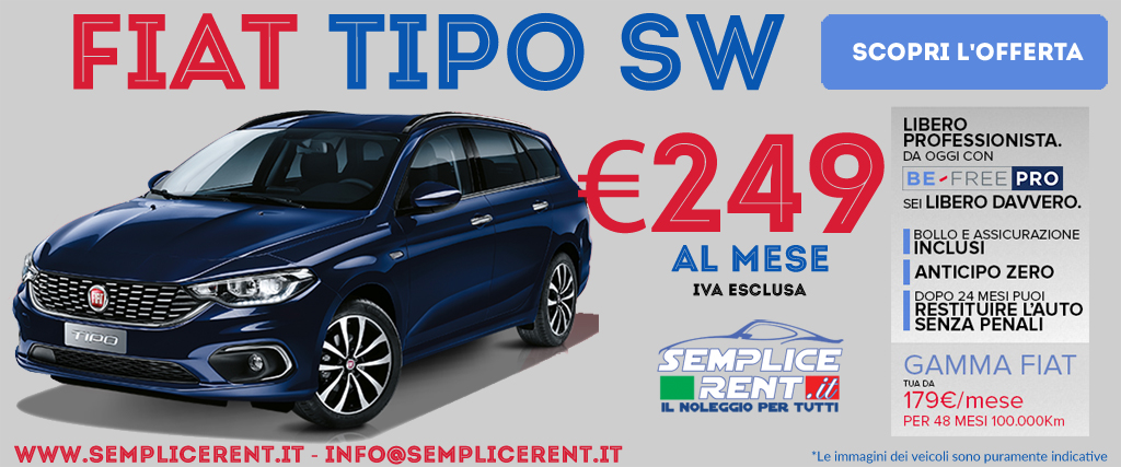 fiat tipo sw be free pro offerta