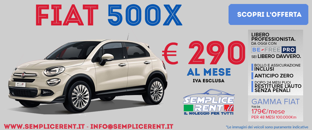 Fiat 500x be free pro